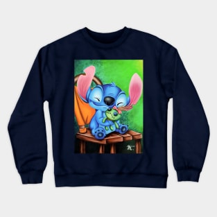 stitch with doll Crewneck Sweatshirt